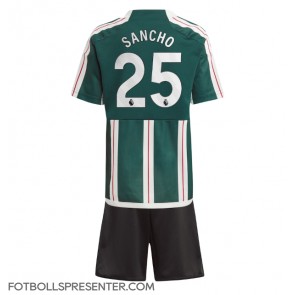 Manchester United Jadon Sancho #25 Bortatröja Barn 2023-24 Kortärmad (+ korta byxor)